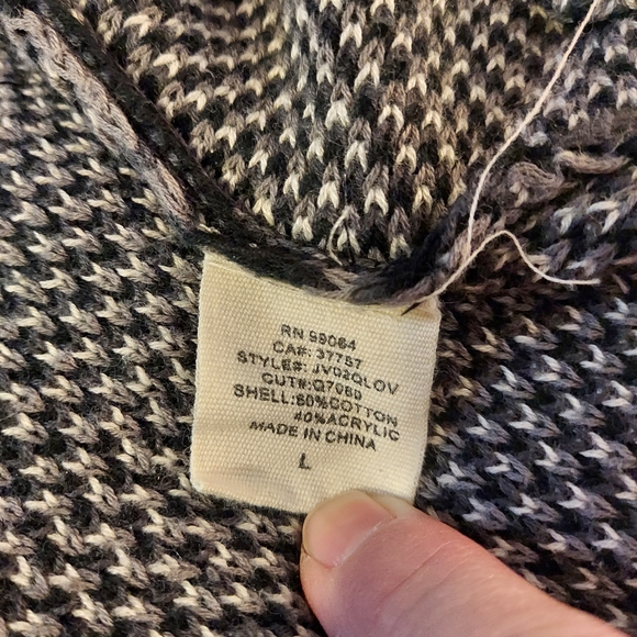 Billabong Women's Black & Cream Southwestern Print Cardigan With Fringe #boho - Picture 4 of 7